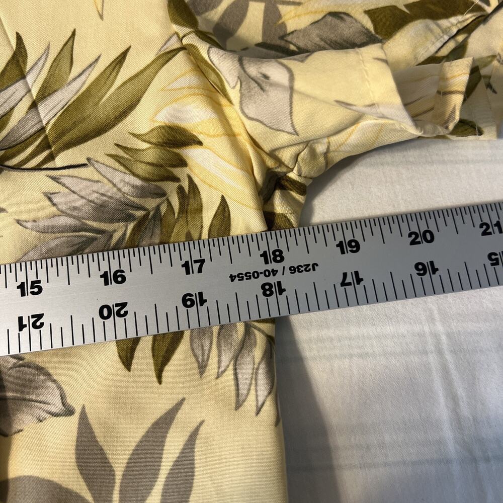Vintage Casual Corner Womens Skirt Set Size 8 Yellow Tropical Silk Resort Cruise - Picture 9 of 16